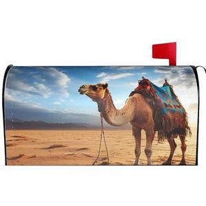 Camel Blue Sky Magnetische Brievenbushoezen Standaard Maat 53,3 x 45,7 cm Waterdichte Brievenbus Wraps Post Brievenbus Cover voor Tuin Thuis Tuin Buiten