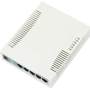 MikroTik - RouterBOARD RB260GS - Netwerkschakelaar - Wit - 6 Poorten - Managed