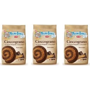 3x Mulino Bianco Cioccograno volkoren koekjes met chocolade 350g biscuits cake