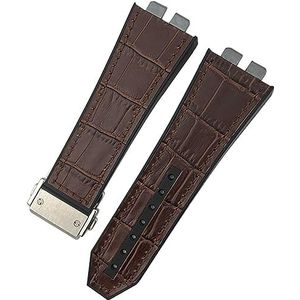 INSTR 17 * 27mm Lederen Rubber Horlogeband voor Hublot Big Bang 441 440 Kalfsleer Quick Release Horlogeband (Color : 40, Size : 17x27mm)