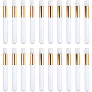 BAQI 20 stuks Lash Shampoo Borstels Peel Off Mee-eters Remover Tool Cosmetische Neus Cleanser Borstels Extension Wimpers Nezen Porie Diepe Make-up Cleaner Gereedschap voor Vrouwen Meisjes Gezichtsreiniging, Wit