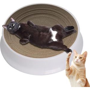 Krabmat voor katten | Rond kartonnen bed Slaapmat voor katten voor binnen - Antislip krasmeubelbeschermer, verstelbare antikras voor banken en meubels Bexdug