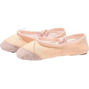 Balletschoenen, Platte canvas balletschoenen, Balletoefeningschoenen met zachte zool, Gymnastiekschoenen for dames, Balletoefening (Color : PTFuSe, Size : 22(14.5cm))