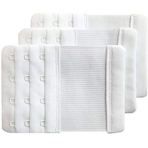 Chanie 3 Stuks Dames Bh-Verlengstukken met 4 Haken, 10.3cm x 7.6cm