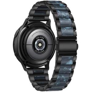 20 mm band geschikt for Samsung Galaxy Watch 3 41 mm 45 mm Actief 2 40 mm 44 mm Gear S3 staal + harsband geschikt for Huawei GT3 22 mm geschikt for Amazfit gts 3(Color:Black Blue,Size:22mm)