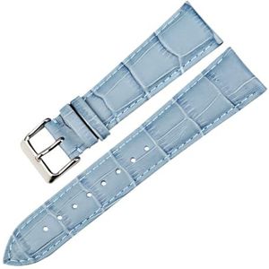 LQXHZ Horloge Accessoires 16mm 18mm 20mm 22mm Horlogeband Lederen Horlogeband Mode Groen Compatibel Met Gucci Vrouwen Horlogebanden (Color : Blue, Size : 19mm)