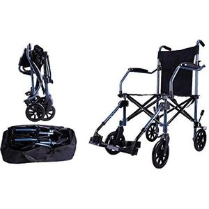 Rolstoelen Opvouwbare rolstoel Opvouwbare draagbare dubbele X-ondersteuning Sponskussen Reistrolley Oudere rolstoelen