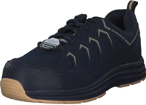 Skechers Malad II ESD Composite Safety Toe Bouwschoenen voor heren, Donkerblauw, 43 EU