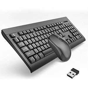 DKE-toetsenbord Wireless Mouse 2.4G Draadloos Toetsenbord Bedrijf Aan Huis Kantoor Toetsenbord En Muis Kit 45CM * 16CM * 2,6 Cm