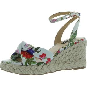 Nine West Dotime damessandaal, witte bloemen 140, 6 UK, Witte Bloemen 140, 39 EU