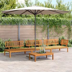 XGWKCNV Tuinmeubilair 4 Stuk Tuin Pallet Sofa Set Massief Houten Acacia Outdoor Zitplaatsen