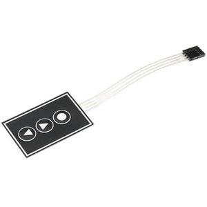 KAIEIRUK 10Pcs 1x3 Array 3Key Knop Membraan Schakelaar Toetsenbord Toetsenbord Bedieningspaneel DIY Kit Voor 1 * 3 Toetsen