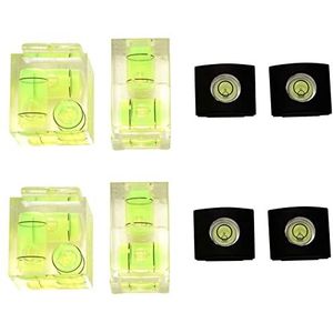 Grendly Camera Bubble Niveau Hot Schoen Bubble Niveau Combo 3 2 1 voor Dslr Film Camera (8Pack)