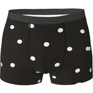DEXNEL Heren ondergoed boxerslips zacht ademend ondergoed 1pack, stippen zwart en wit, Zwart, L