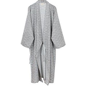 Heren yukata-gewaden Kimono-gewaad Khan gestoomde kleding pyjama- [grijze maat L]