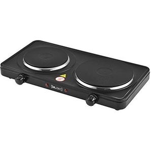 Dubbele elektrische kookplaat 46x26,5x7 cm zwart 2500 W