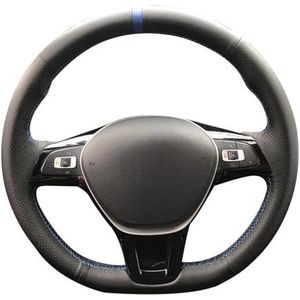 Stuurhoes Voor VW Voor Polo Voor Jetta Voor Passat B8 Voor Golf 7 Voor Mk7 Anti-Slip Kunstleer Auto Stuurhoes Autostuurhoes ( Color : Blue Thread )