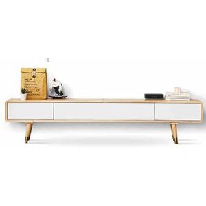 Tv-meubel, Hangend Of Staand Tv-kast Met 3 Deurtjes Van, Tv-lowboard, Greeploos Design, Tv-standaard Voor Woonkamer, Tv-plank Voor Woonkamer, Eetkamer En Slaapkamer(Light brown 2,160cm/63in)