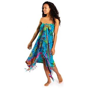 PANASIAM Sarong tiedye blue multicolor, 190x116cm