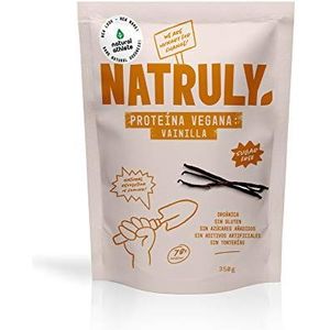 NATRULY Vegan Proteïne BIO Vanille, 93% Eiwit, 100% Natuurlijk, Suiker-, Gluten- en Lactosevrij -350g