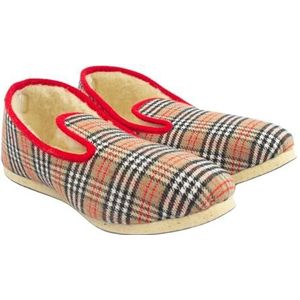 Charentaise du Berry, maat 36/53, uniseks, gemaakt in Frankrijk, comfortabele binnenvoering, gevoerd, 100% natuurlijke wol en warm in de winter, antislip rubberen zool, Beige, 38 EU