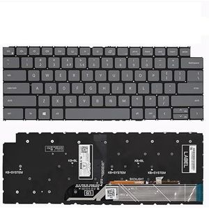Laptoptoetsenbord voor Inspiron 5310 5410 5415 5418 5320 7415 7425 P144G P147G Vostro14Pro Latitude 3420(Grey With backlit)