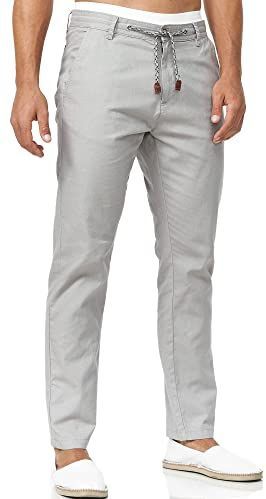 INDICODE JEANS - Chino 'Veneto' - Lichtgrijs - Chino Broeken