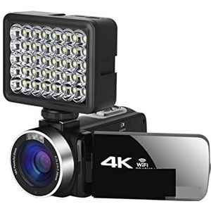 Digitale Camera, Volledige 4K UHD Digitale Camera Stream Camera 4K Vlog Camcorder 18X 48MP Digitale Video Recorder Webcam Time Lapse(32G SD Card,With Light)