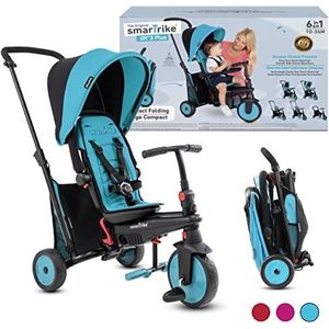 SmarTrike STR3 - Opvouwbare Driewieler met Duwstang - Trike - Blauw - Kinder wagen
