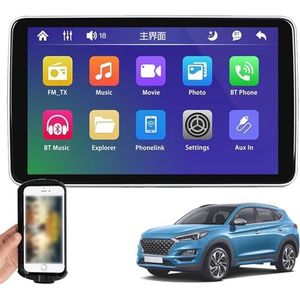 10,1"" Auto-tv-hoofdsteunmonitor Voor De Achterbank, Ondersteunt Draadloos CarPlay En Android Auto, Schermprojectie En USB/TF