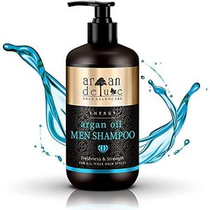 Argan Deluxe Shampoo voor heren - Arganolie haarverzorging voor droog, beschadigd en stijl haar in salonkwaliteit - Arganolie haarreiniger uit Marokko - 1000 ml