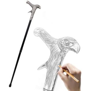 Eagle Fashion Wandelstok voor Mannen en Vrouwen, Decoratieve Stok Zilver Ideaal voor Geheime Ontsnappingen en Wandelingen 93 Cm