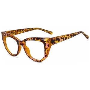 Nepbrillen, Brilmonturen Cat Eye Unisex Blauw Licht Barrière Multicolor(Leopard)