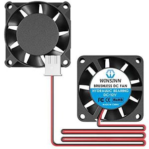 WINSINN Mini 25mm Ventilator 12V Hydraulisch Lager Borstelloos 2507 25x7mm - Hoge Snelheid (Pack van 4Stks)