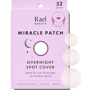 Rael Pimple Patches voor 's Nachts, Miracle Overnight Spot Cover - Korean Skincare, Acne Puistjes Hydrocolloïde Pleister, Dikker & Extra Hechting, Vegan & Dierproefvrij, 3 Maten (52 stuks)