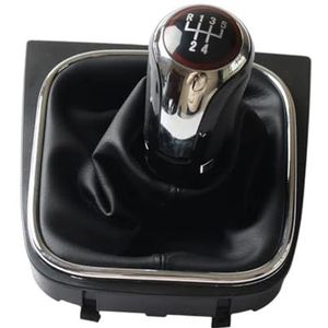 Auto Versnellingspookknop Voor VW Voor Golf 5/6 MK5 MK6 Voor Scirocco 2009 Voor Octavia Manual Pookknop Gaiter Boot Cover Case Auto Styling Accessoires Pookknop Hoofd (Size : 5 Speed B0424)