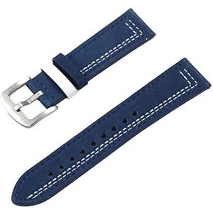 horlogebandjes, lus horlogebandje, 20 mm/22 mm handgemaakte vintage lederen horlogeband pin gesp polsband accessoires for klassiek analoog horloge (Color : Type P5, Size : 22mm)