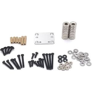 Metalen Wltoys Shell Aanpassing Fixatie for 1/28 K969 K979 K989 K999 P929 P939 284131 MINI-Q RC Auto Upgrade Accessoires(Silver)