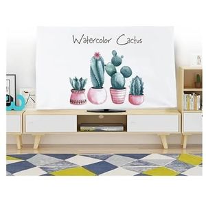 WLTYSM TV Cover TV Cover Bescherming Stofkap Huishoudelijke Opknoping TV Stof Polyester Cover Doek 19-70 Inch Universele Decoratie TV Display Beschermers (J,60"")