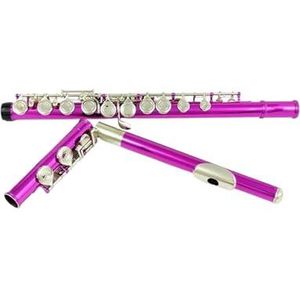 fluit Fluit 16 gesloten gaten C-sleutels Instrument kopernikkel vernikkeld roze fluit met E-sleutel