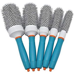 Liseng Keramische ionische ronde haarborstel kapper kapsalon styling krultang gereedschapsset (19mm 25mm 32mm 45mm 53mm)