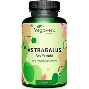 Vegavero BIOLOGISCHE Astragalus root extract | 750 mg organisch extract (15:1) - 11.250 mg astragalus bio | 20% polysachariden | Laboratoriumgetest, geen toevoegingen | Vegan