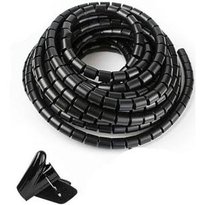BPABDEITR Kabelwikkelhoes met spiraal, 10 meter, veelkleurig, 8-22 mm(Schwarz,22mm x 10 Meter)