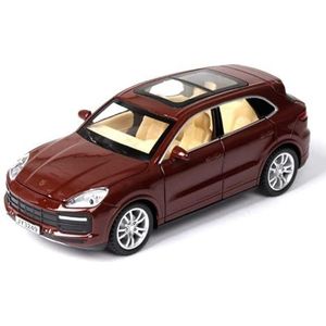Prachtig Auto model 1:32 Legering Diecast Automodellen For Cayenne Turbo Simulatie Geluid En Licht Trek Speelgoed (Maat : Brown)