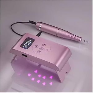 Elektrische nagelvijl, Nagelboor met 35.000 RPM & LED-nagellamp, nagelboor for acrylnagel, oplaadbare draagbare elektrische nagelvijl for thuissalon Manicure Pedicure voor zowel natuurlijke als kunstn