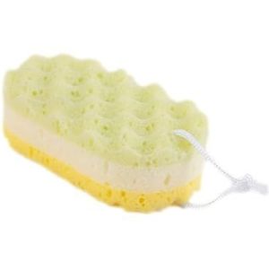 Badspons lichaamsscrubber, zachte badhanddoek met golftextuurontwerp, zachte ergonomische lichaamsspons voor familie en vrienden