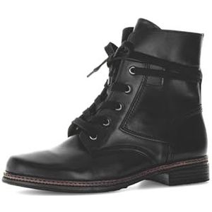 Gabor - Veterlaarsjes - Zwart - Blokhak - Veterschoenen - Business Schoen