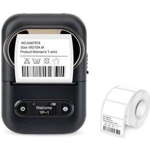 Thermisch Printer E210 Thermische Labelprinter Mini-stickerprinter E210 Draagbare Draadloze Bluetooth-inktloze Labelmachine Labelpapier Afdrukken Duidelijk Snel(Black Printer)