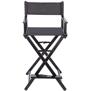 PSKSER Directeursstoel make-up kunstenaar stoel, opvouwbare regisseursstoel, aluminium draagbare stoel, opvouwbare make-up kunstenaar stoel (kleur: zwart)