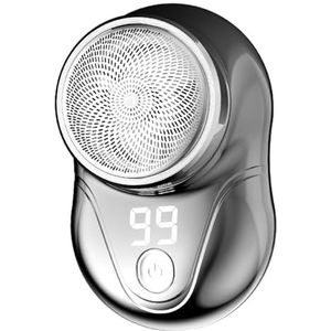 Oplaadbaar elektrisch scheerapparaat voor op reis - Herenscheerapparaat scheermes | Toiletartikelen in reisformaat, oplaadbaar via USB, waterdicht, elektrisch scheerapparaat met led-display Aokley